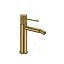 Grifo bidet monomando Line oro cepillado de Imex